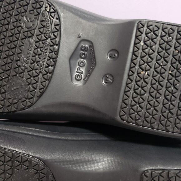 Crocs Black Slip On Comfort  Classic Women's Shoes Sz 8 - Picture 10 of 10